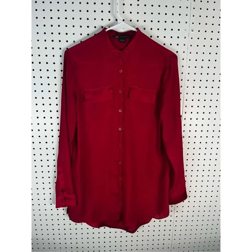 A/X Armani Exchange button down silk shirt